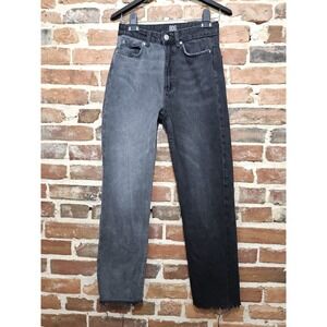 BDG Urban Outfitters Two-Tone High Rise Jeans W25 Straight Leg Frayed Hem